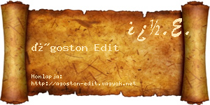 Ágoston Edit névjegykártya